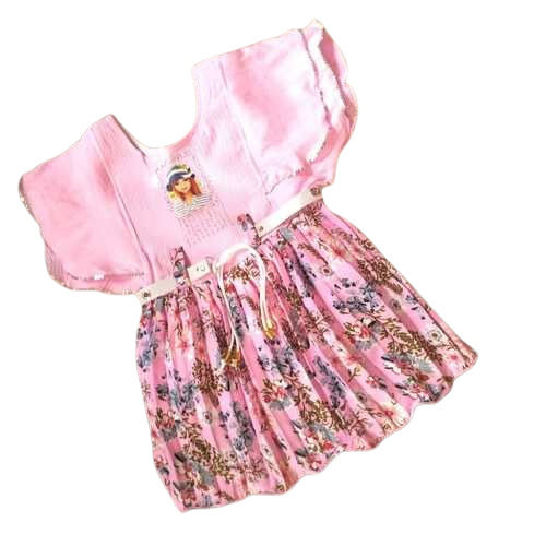 Pink Printed Frock