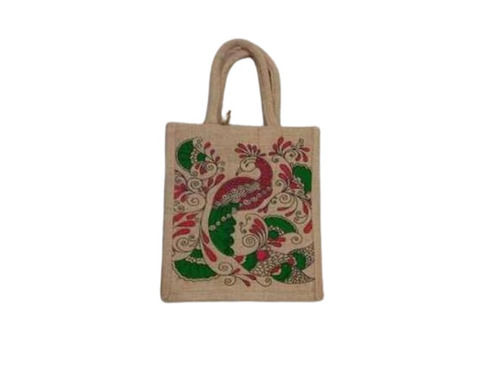 Designer Jute Bags - Multicoloured, Plain & Printed Styles | Hand Length Handle, Customizable Colors, Easy to Use for Gifts & Promotions