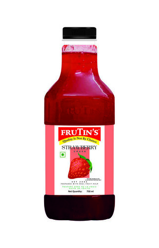 Strawberry Crush Fruit Syrup 750ml Bottle Pack