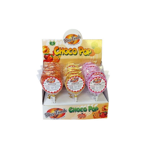 100% Vegetarian Sweet Round Shaped Choco Lollipop