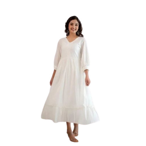 Frill Dress - Color: White