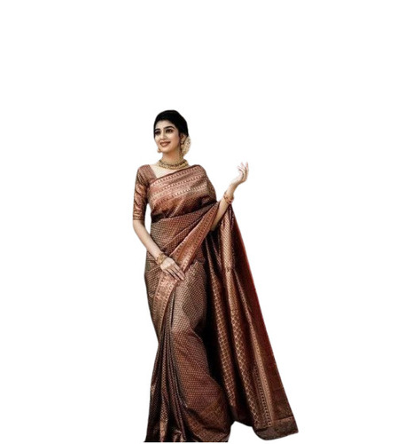 Banarasi Jacquard Saree - Soft Touch Fabric, Various Colors | Excellent Finish, Smooth Touch, Makes Your Presence Noticeable