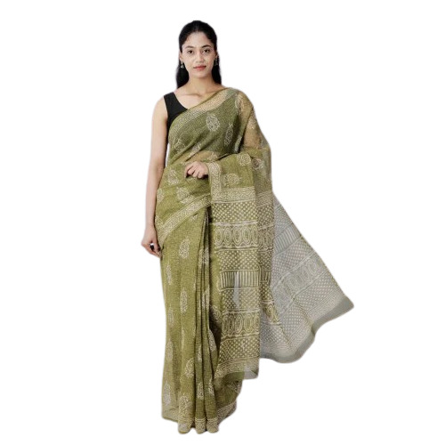 Hand Block Kota Doria Saree