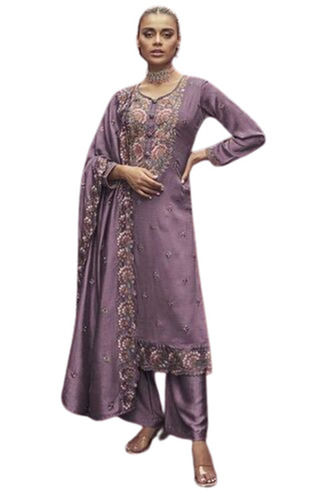 Embroidered Art Silk Pakistani Suit For Party Wear