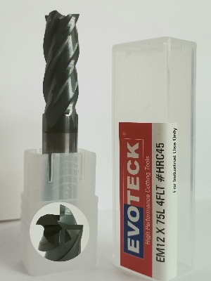 Solid Carbide End Mills - Tungsten Carbide Polished Finish Black Round Shape | High Tensile Strength Perfect Finish for Ferrous and Non-Ferrous Materials