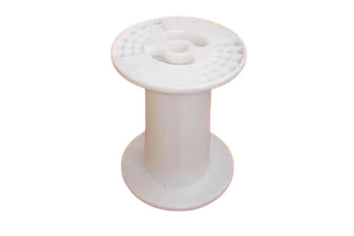 White Color Round Shape Plastic Material Bobbin