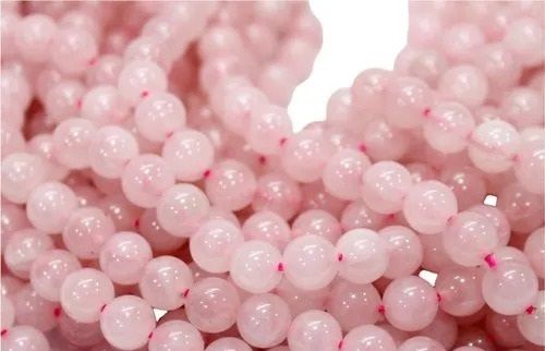 Pink Natural Rose Quartz Plain Round Beads