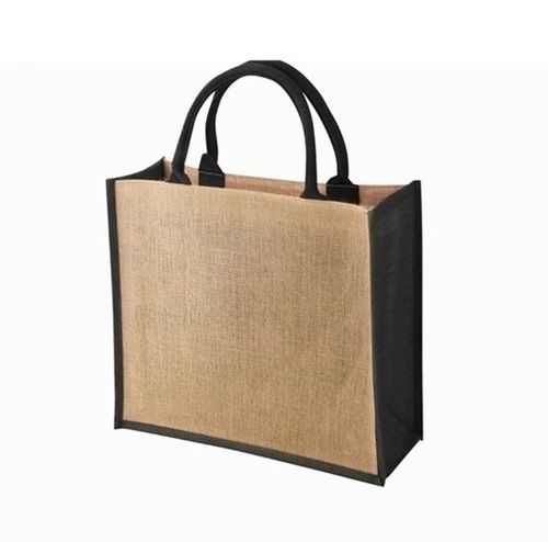 Eco-Friendly Light Weighted Single Compartment Plain Jute Shopping Carry Bags With Rope Handle