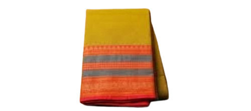 Multi Color Plain Pattern Handloom Cotton Silk Sarees