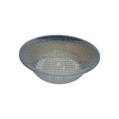 Round Shape Crack and Leak Resistant Transparent Plastic Storage Basket