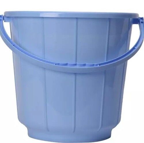 Blue Color Plain Pattern Round Shape Plastic Bucket