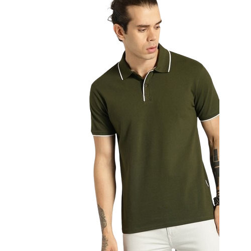 Mens Casual Plain Short Sleeves Polo T Shirt