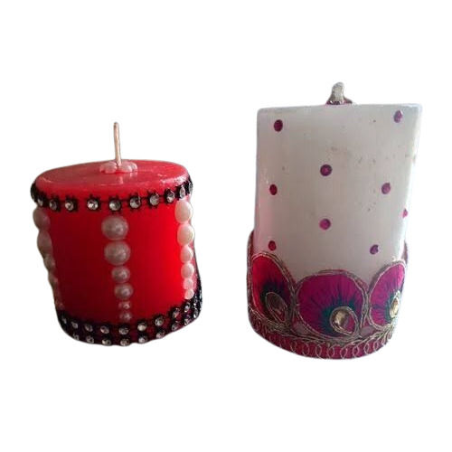 Decorative Scented Pillar Wedding Candles