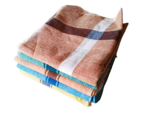 Multi Color Square Shape Khadi Cotton Handkerchief