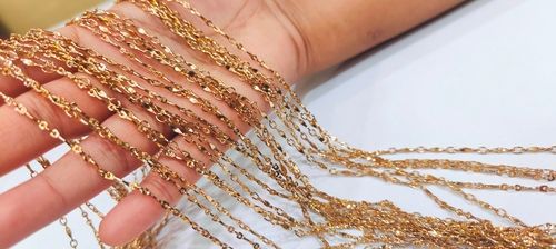 Tarnish Free Shiny Gold Plated Twisted Chain