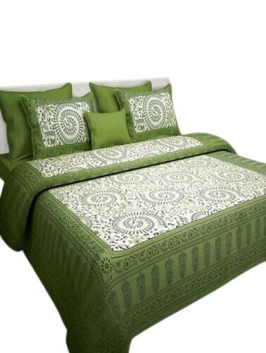 Cotton Printed Embroidery Double Bed Sheet