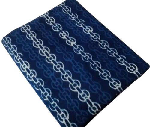 Cambric Indigo Hand Block Printed Cotton Fabric