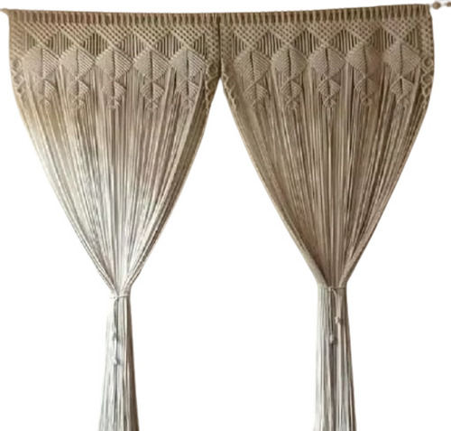 Stylish And Designer White Color Macrame Curtain