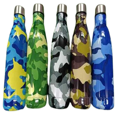 Multicolor Printed Stainless Steel Vacuum Flask Bottle