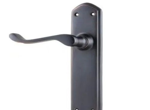 Color Coated Iron Black Lever Door Handle For Home And Hotel