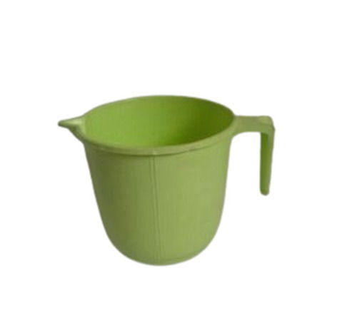 Light Weighted Leak Resistant Plain Solid Plastic Green Bath Mugs with Handle