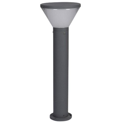 Easy Installation Bollard Grey Metal Garden Light