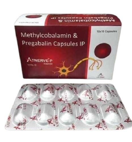 Atnerve-P Methylcobalamin and Pregabalin Capsules 10x10 Capsules Pack