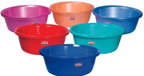 Multi Color Round Plastic Tubs For Household Applications