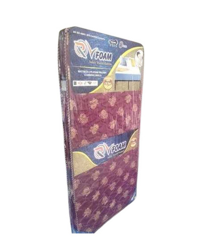 Printed Foam Mattress - High Density Foam, Double Size, Maroon Color | Eco Friendly, Anti-Bacteria, Fade and Wrinkle Resistant, Portable Design