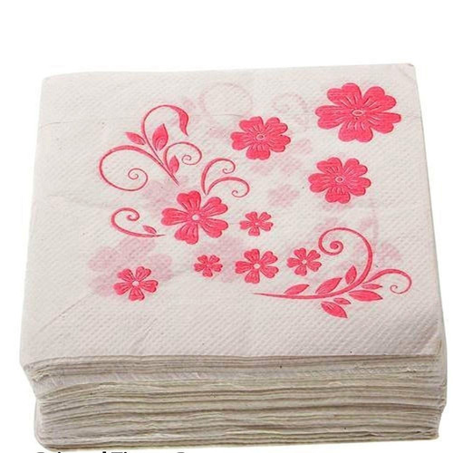 Printed Tissue Paper - Virgin Wood Pulp, 30 cm Length, 1 Ply Thickness, Square Shape | Skin Friendly, Multi Colour Printing, Suitable for Home & Travel