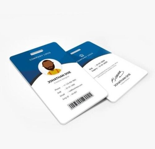 Multi Color Rectangular Shape Pvc Material Office ID Card