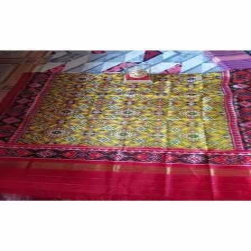 Patola Saree - Premium Art Silk with Stone and Sequence Work | Multicolor Checked Design Beads Closure Summer Occasion