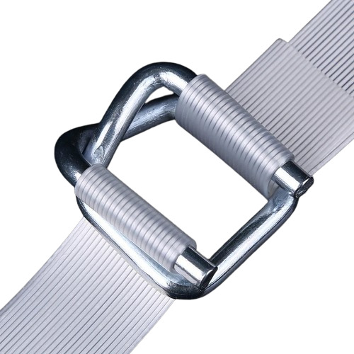 Packing Strap Buckle - Metal Clip Standard Size Silver Color | Durable Polished Finish Coated Pattern