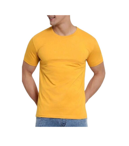 Casual Wear Readymade Regular Fit Short Sleeves Round Neck Plain Mens T Shirts