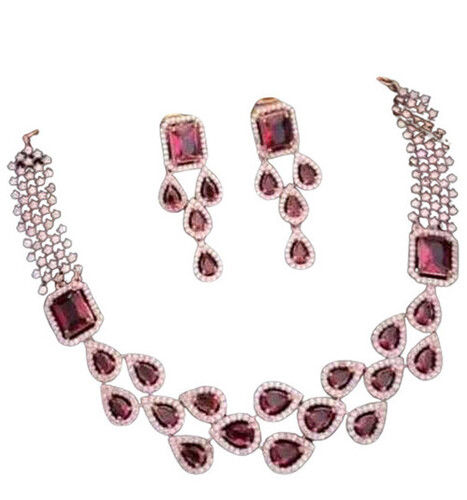 Artificial Diamond Necklace Set