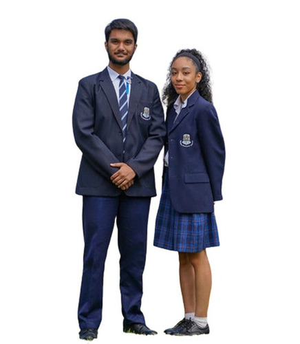 Notched Lapel Blue School Blazer - Regular Fit, Winter Wear for Ages 3-20, 2 Pockets, Anti UV, Breathable, Shrink Resistant, Machine Washable, Quick Dry