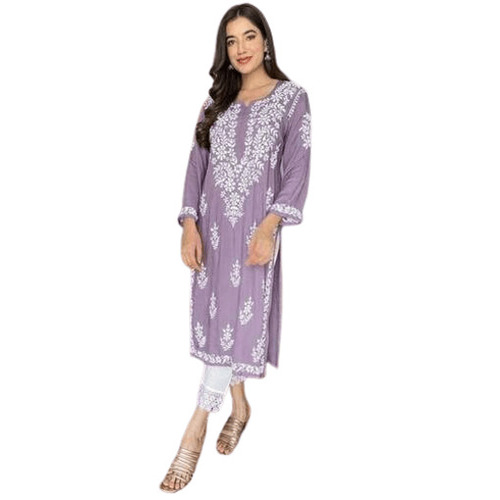 Casual Ladies Kurtis - Decoration Material: Feather