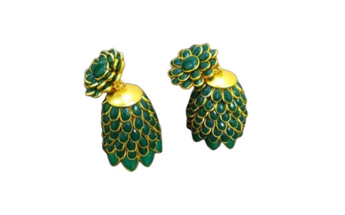 Ladies Fashion Earrings - Copper Alloy Rose Gold Charm Earrings with Attractive Designs Shiny Look for Casual and Party Wear