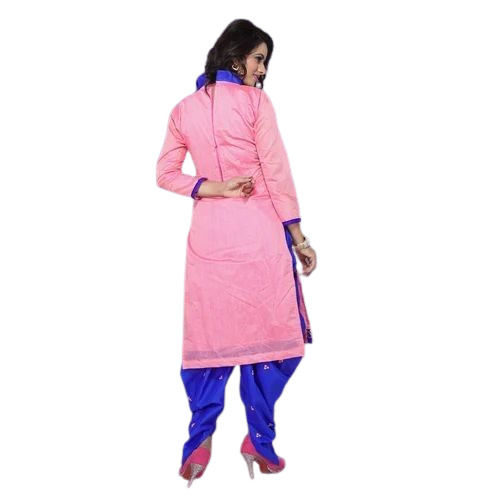 Pink And Blue Salwar Kameez