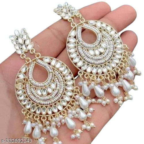 White Attractive Designer Earrings