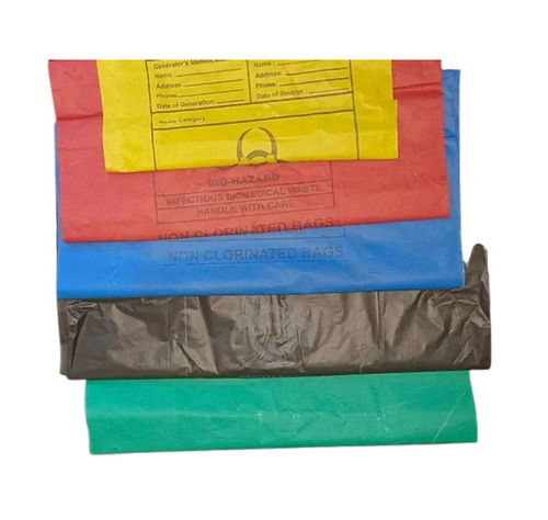 Easy to Carry Single Compartment Non-Clorinated Biohazard Bags for Infectious Biomedical Waste