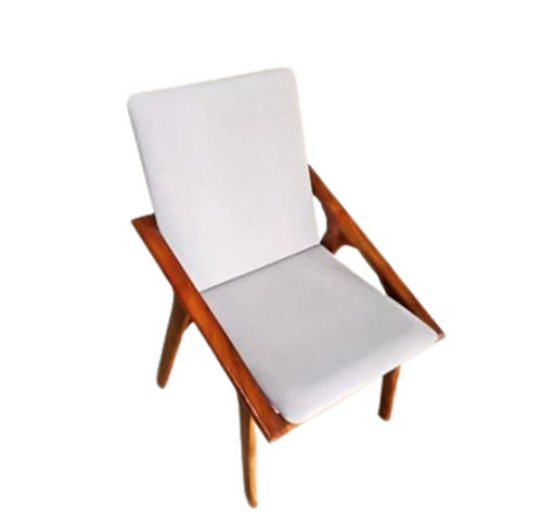 Modern Brown Polished Wooden Chair With Cushion For Restaurant