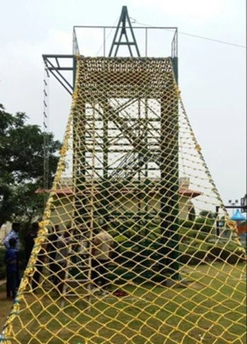 Yellow Commando Net Rope Course For Outdoor