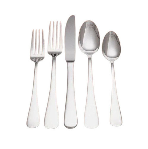 Kitchen Cutlery - Stainless Steel, Standard Size, Silver Color | Lightweight, Easy to Clean, Corrosion and Rust Resistant, Portable Set of 5