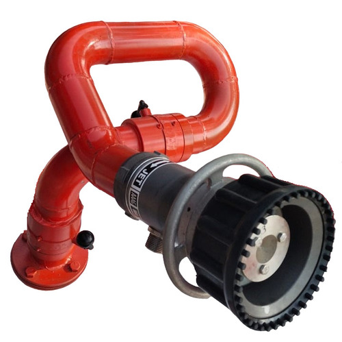 Fire Water and Foam Monitor - Stainless Steel, 3 Inch Inlet Size, Fire Red | Adjustable Flow, Remote Operation, Covers Large Areas, Fire Protection