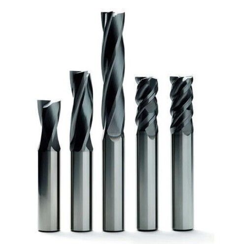 Silver Color Round Shape Powder Coated Carbide End Mill