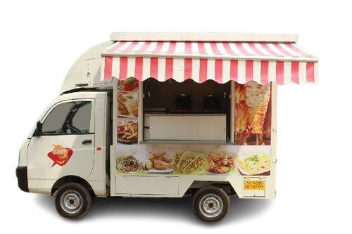 Four Wheel Printed Fast Food Van