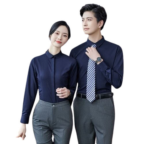 Full Sleeves Plain Pattern Rayon Material Office Unifrom