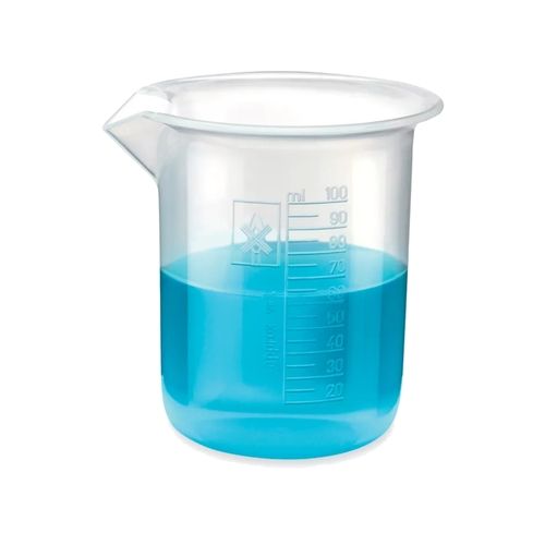 Bello Polypropylene Plastic Beaker 100 ml with Graduation Marks, Beaker for school collage chemistry lab laboratory