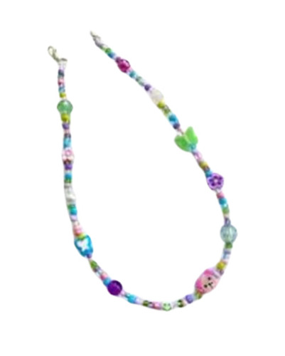 Handmade Beaded Necklace - Acrylic & Plastic Beads, Multicolor Design | Durable Craftsmanship for Women's Anniversary Celebrations